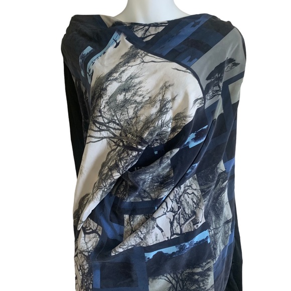 EDUN Silk Draped Dress Size Medium - Picture 5 of 11